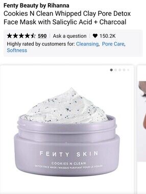 NEW Fenty Beauty Cookies N Clean Whipped Clay Face Mask
